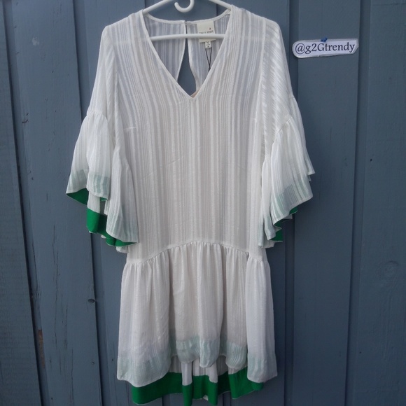 Tracy reese x anthro hera flutter sleeve dress - Picture 2 of 7